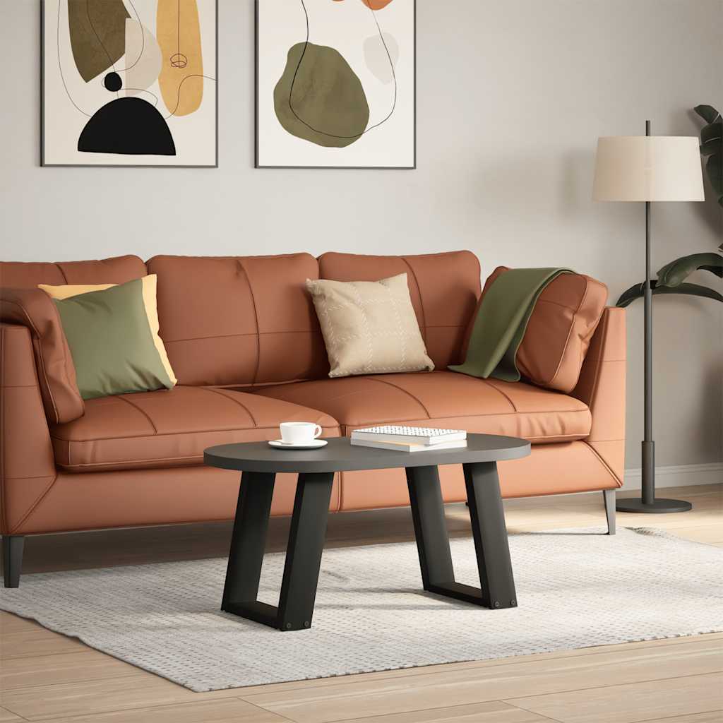 vidaXL Nogi do stolika kawowego w kształcie litery U 2 szt. Czarne 38x(42-43) cm Stal