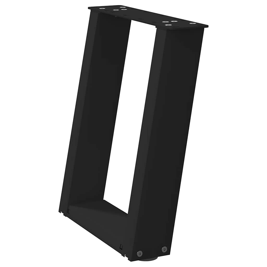 vidaXL Nogi do stolika kawowego w kształcie litery U 2 szt. Czarne 38x(42-43) cm Stal