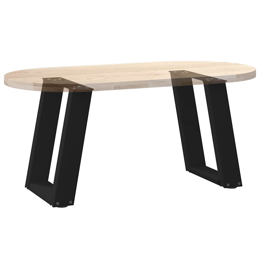 vidaXL Nogi do stolika kawowego w kształcie litery U 2 szt. Czarne 38x(42-43) cm Stal