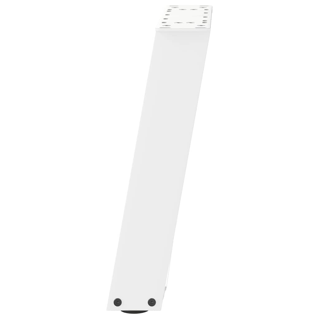 vidaXL Nogi do stolika kawowego w kształcie litery U 2 szt. Białe 38x(42-43) cm Stal