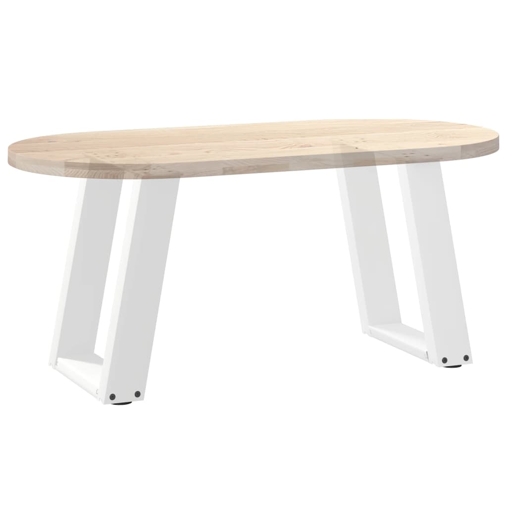 vidaXL Nogi do stolika kawowego w kształcie litery U 2 szt. Białe 38x(42-43) cm Stal