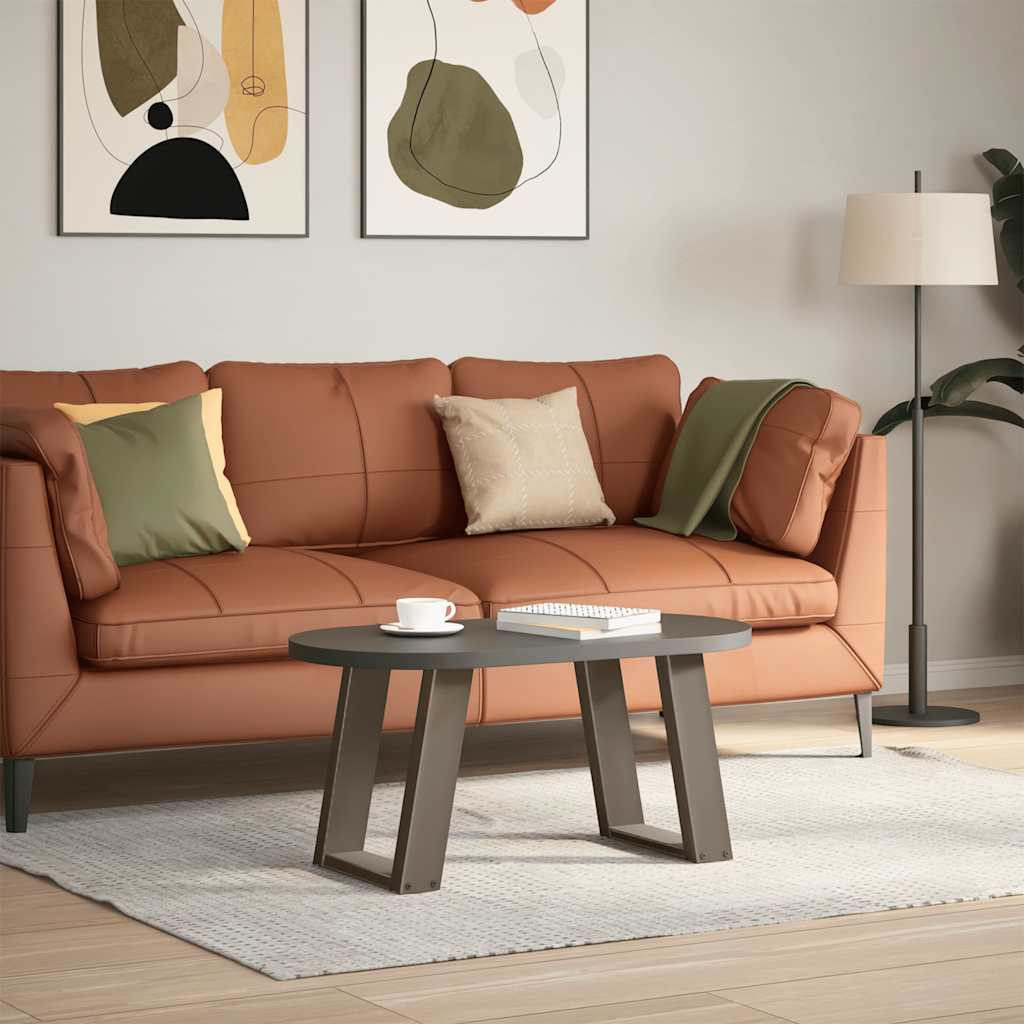 vidaXL Nogi do stolika kawowego w kształcie litery U 2 szt. Naturalna stal 38x(42-43) cm Stal