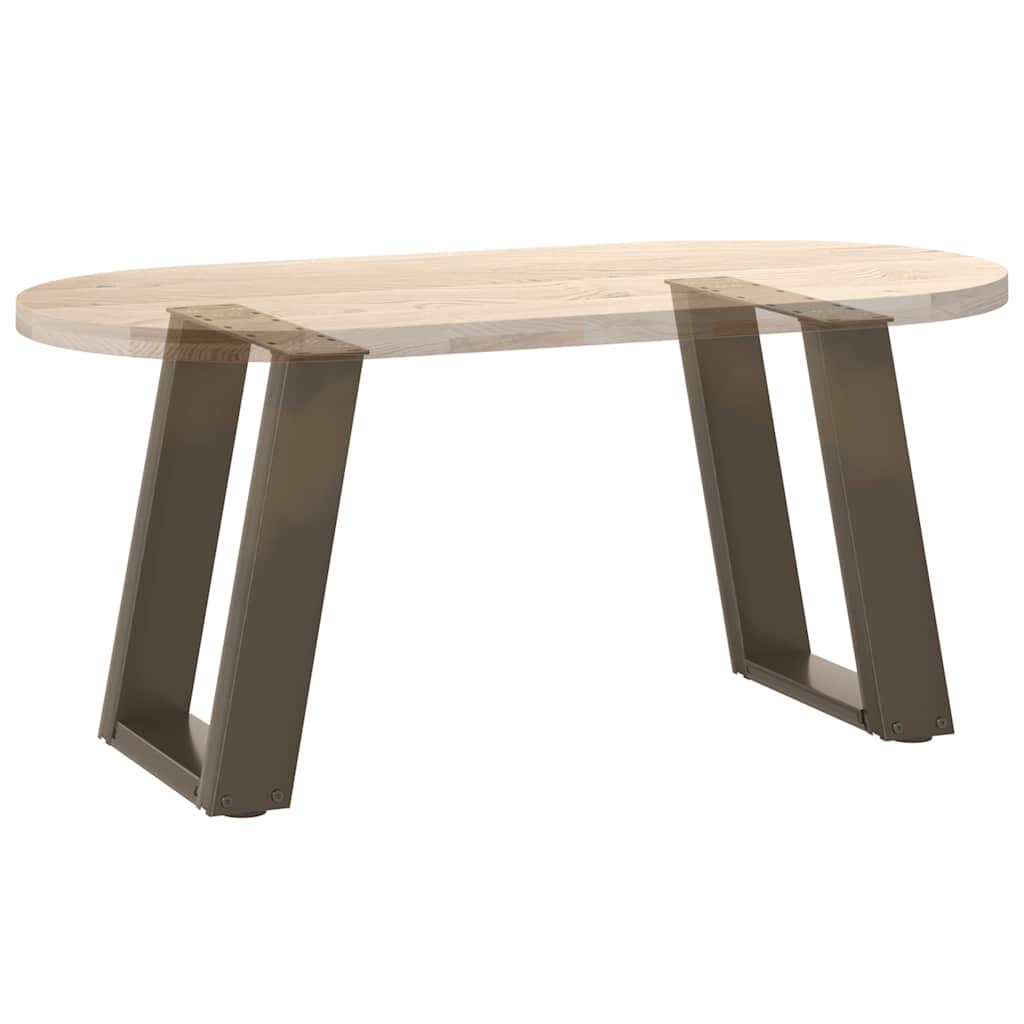 vidaXL Nogi do stolika kawowego w kształcie litery U 2 szt. Naturalna stal 38x(42-43) cm Stal