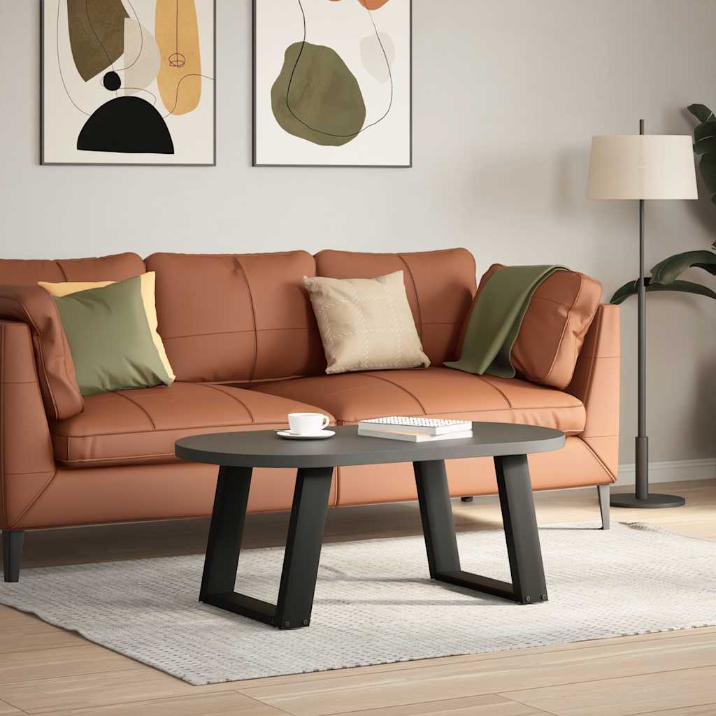 vidaXL Nogi do stolika kawowego w kształcie litery U 2 szt. Czarne 50x(42-43) cm Stal
