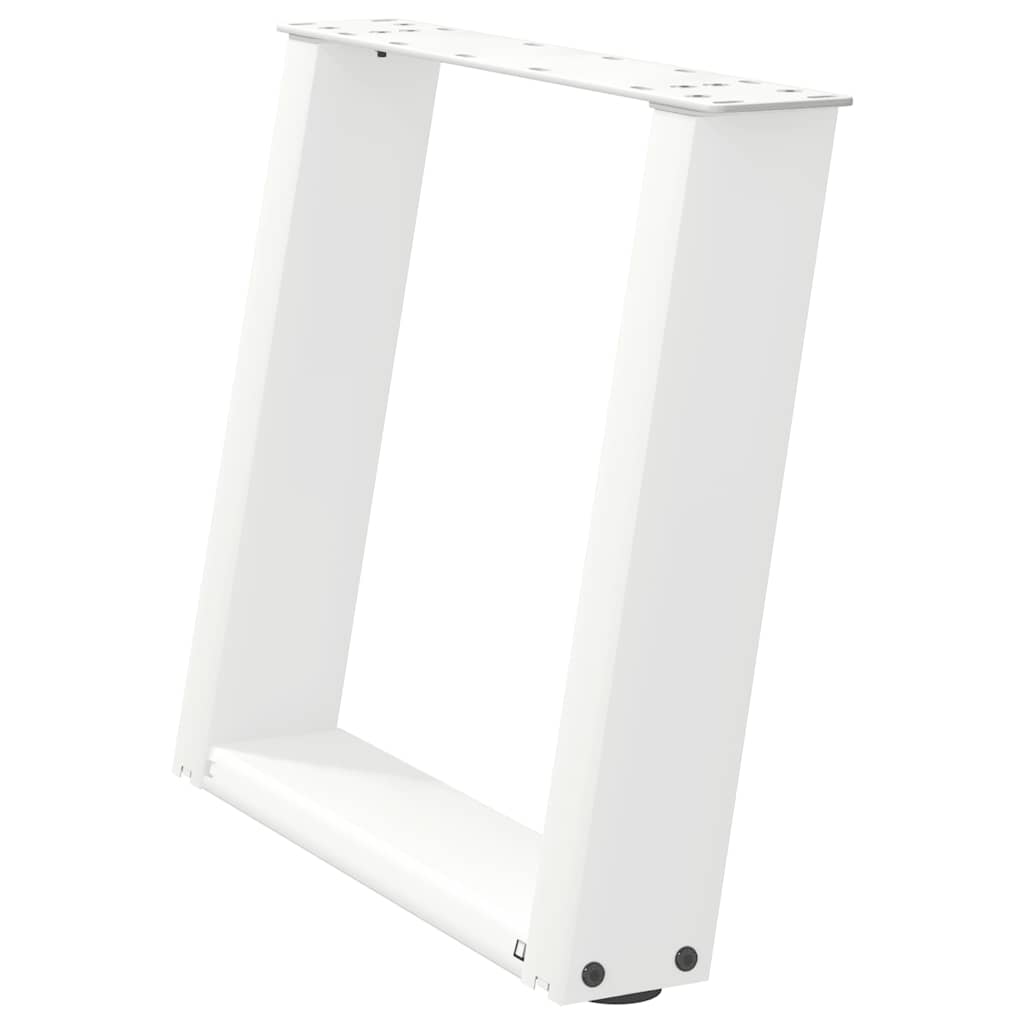 vidaXL Nogi do stolika kawowego w kształcie litery U 2 szt. Białe 50x(42-43) cm Stal
