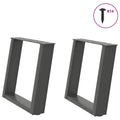 vidaXL Nogi do stolika kawowego w kształcie litery U 2 szt. Antracyt 50x(42-43) cm Stal