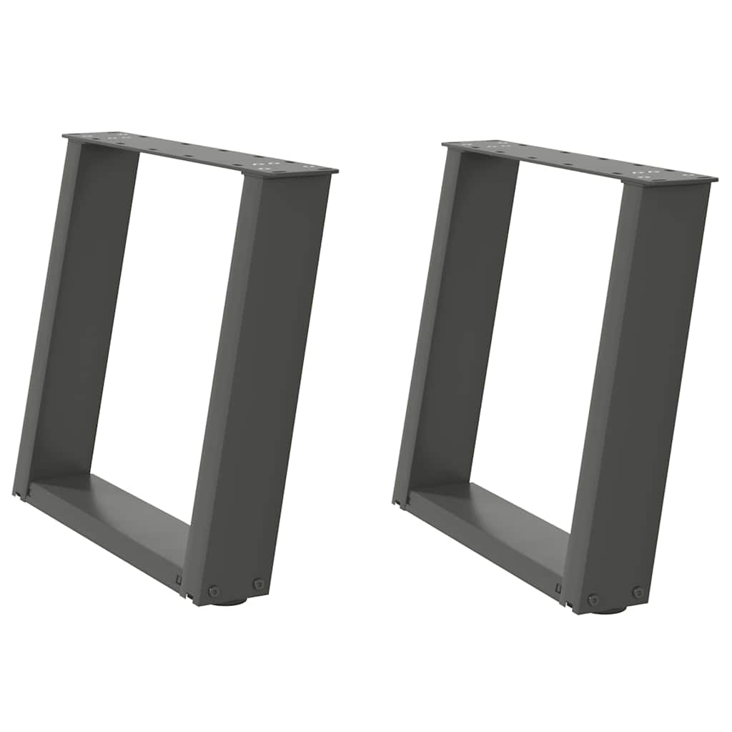 vidaXL Nogi do stolika kawowego w kształcie litery U 2 szt. Antracyt 50x(42-43) cm Stal