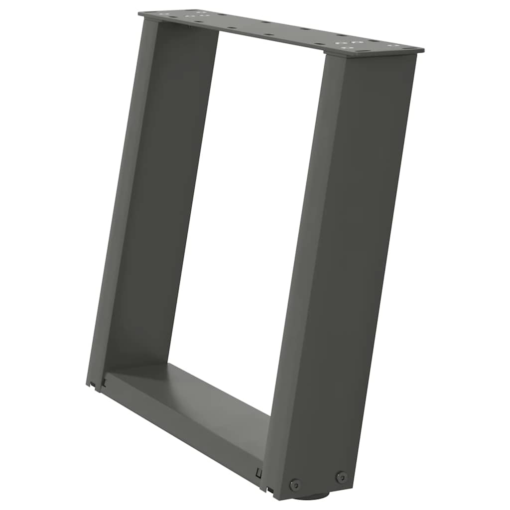 vidaXL Nogi do stolika kawowego w kształcie litery U 2 szt. Antracyt 50x(42-43) cm Stal