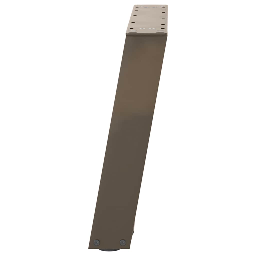 vidaXL Nogi do stolika kawowego w kształcie litery U 2 szt. Naturalna stal 50x(42-43) cm Stal