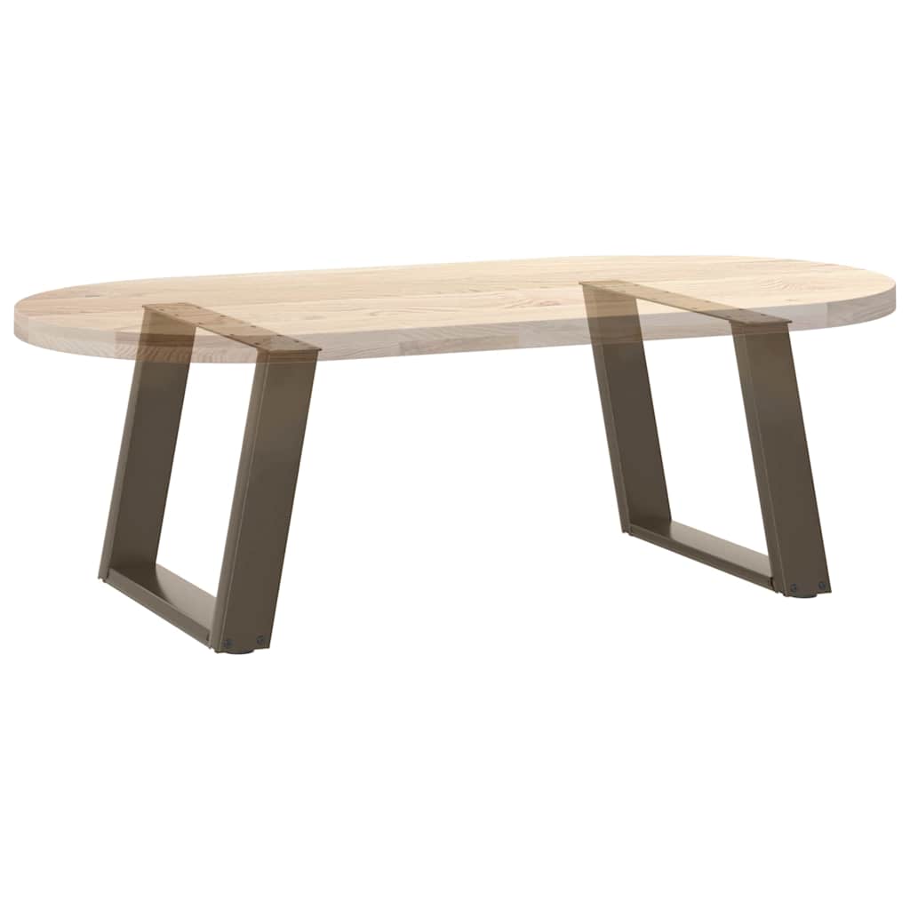 vidaXL Nogi do stolika kawowego w kształcie litery U 2 szt. Naturalna stal 50x(42-43) cm Stal