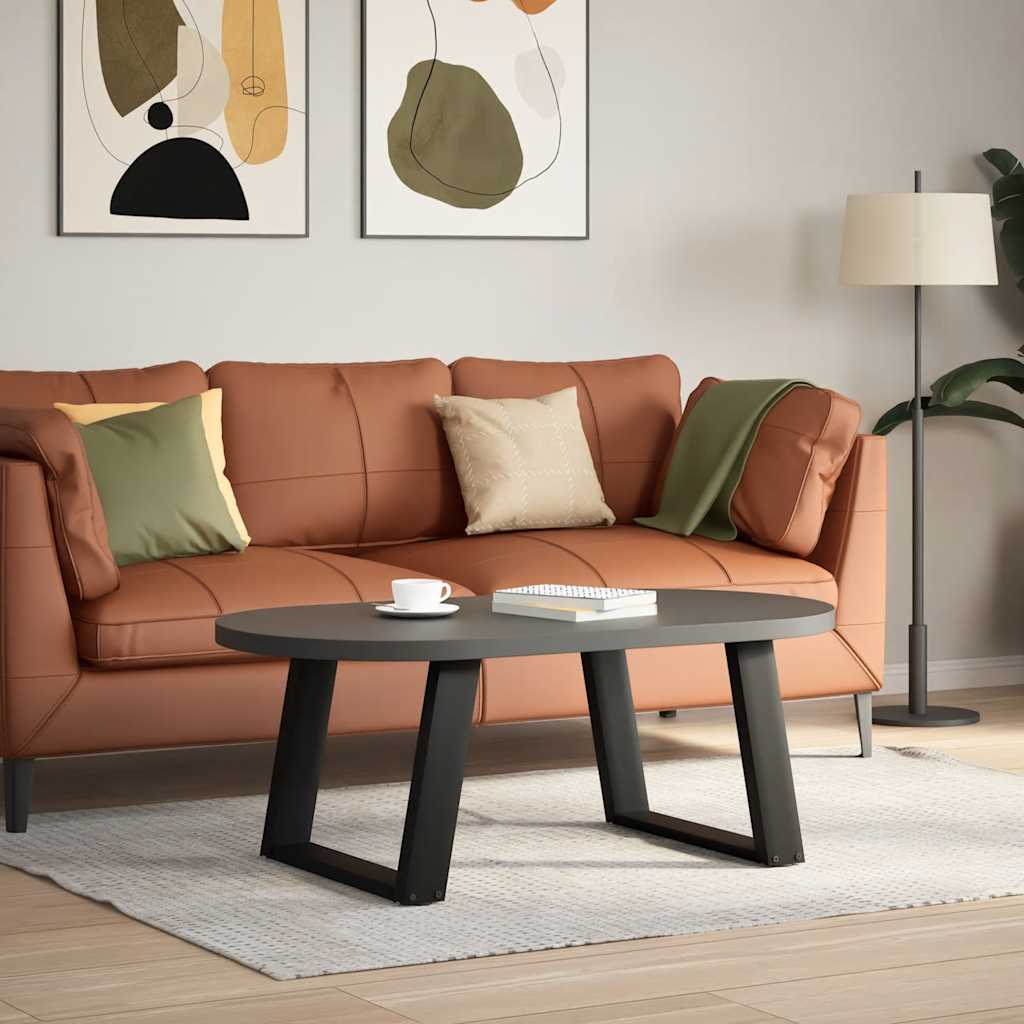 vidaXL Nogi do stolika kawowego w kształcie litery U 2 szt. Czarne 60x(42-43) cm Stal
