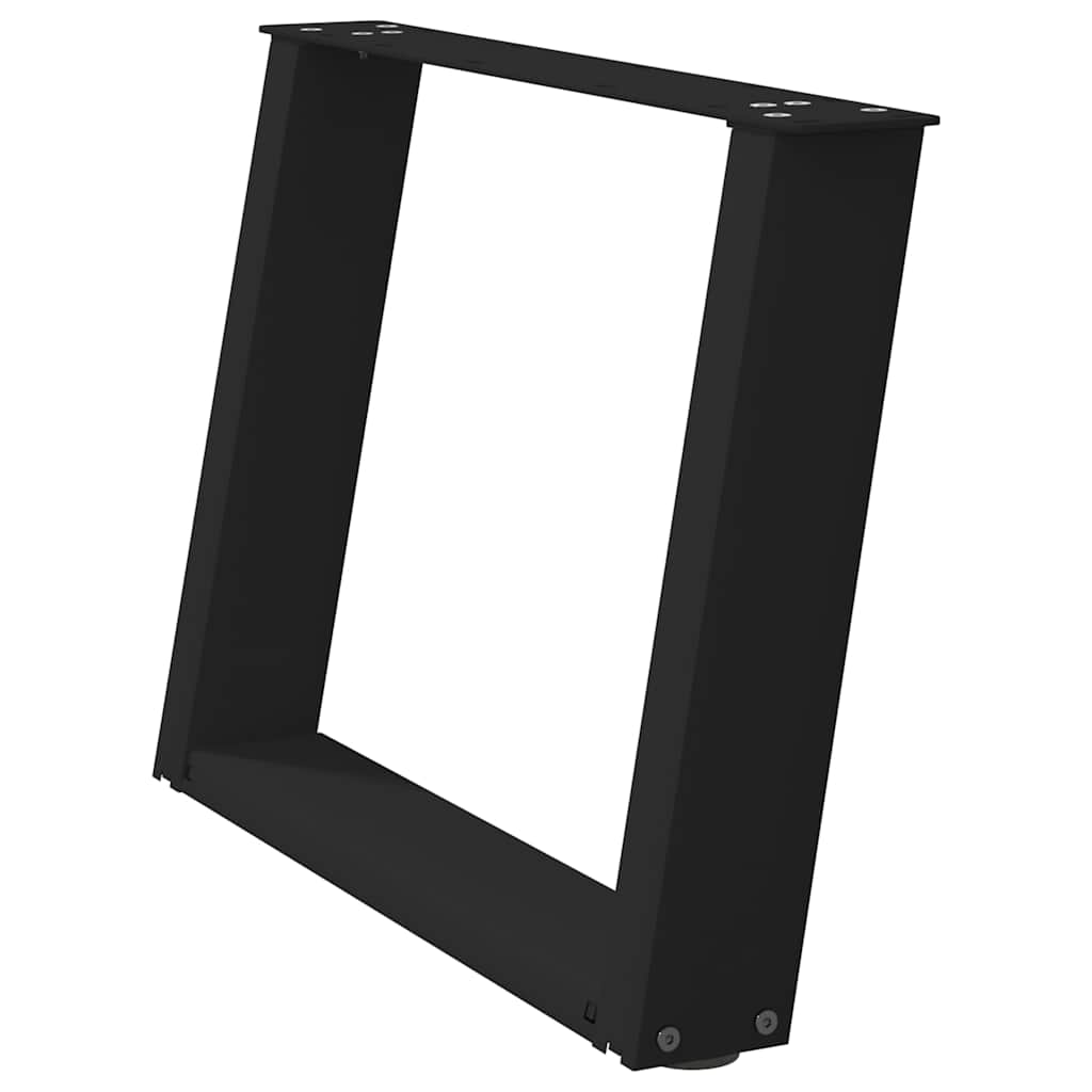 vidaXL Nogi do stolika kawowego w kształcie litery U 2 szt. Czarne 60x(42-43) cm Stal