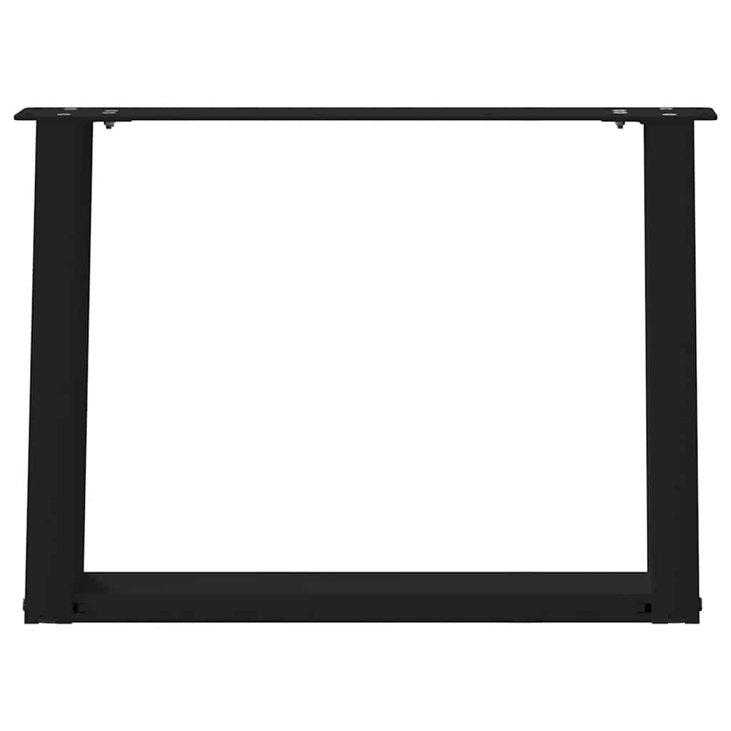 vidaXL Nogi do stolika kawowego w kształcie litery U 2 szt. Czarne 60x(42-43) cm Stal