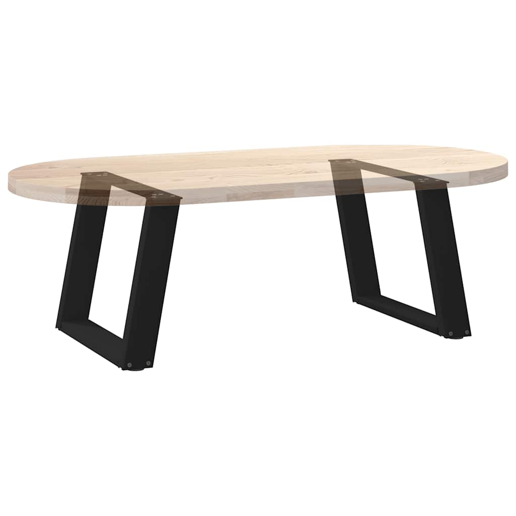 vidaXL Nogi do stolika kawowego w kształcie litery U 2 szt. Czarne 60x(42-43) cm Stal