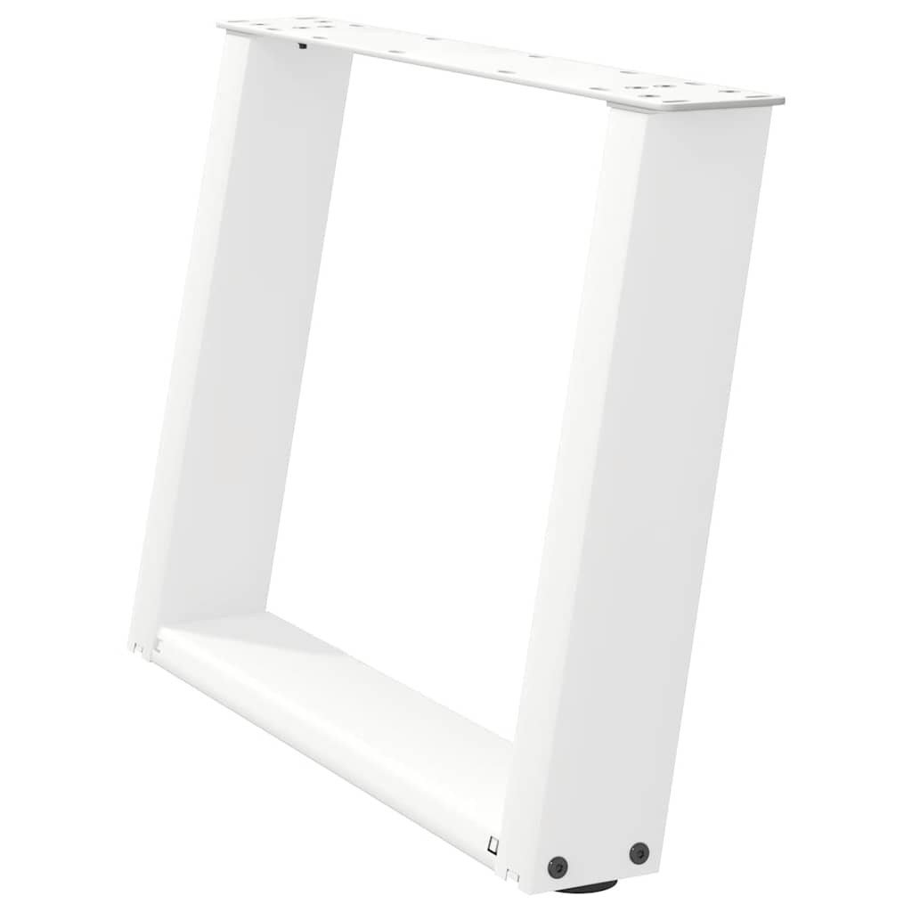 vidaXL Nogi do stolika kawowego w kształcie litery U 2 szt. Białe 60x(42-43) cm Stal