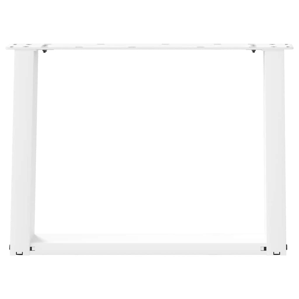 vidaXL Nogi do stolika kawowego w kształcie litery U 2 szt. Białe 60x(42-43) cm Stal