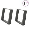 vidaXL Nogi do stolika kawowego w kształcie litery U 2 szt. Antracyt 60x(42-43) cm Stal