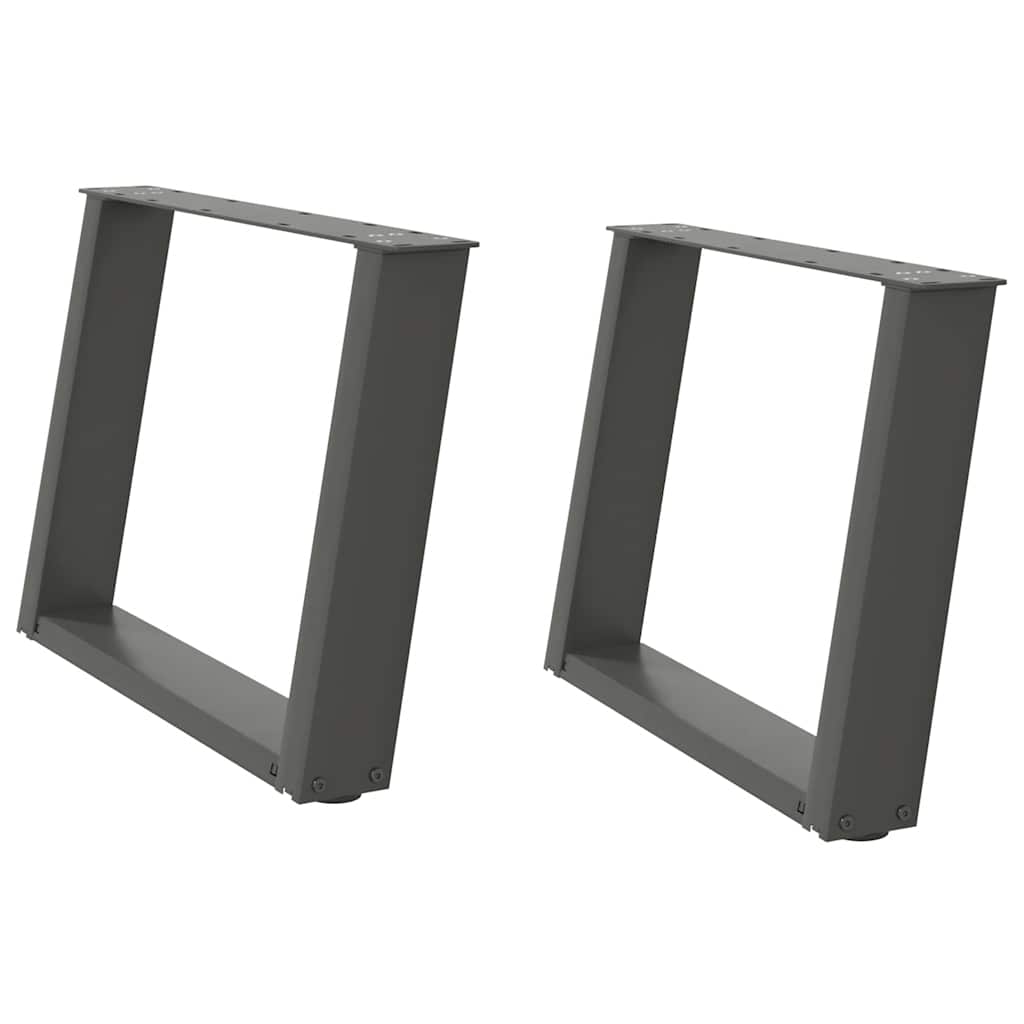 vidaXL Nogi do stolika kawowego w kształcie litery U 2 szt. Antracyt 60x(42-43) cm Stal