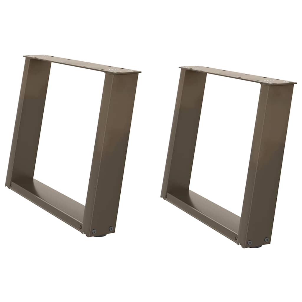 vidaXL Nogi do stolika kawowego w kształcie litery U 2 szt. Naturalna stal 60x(42-43) cm Stal