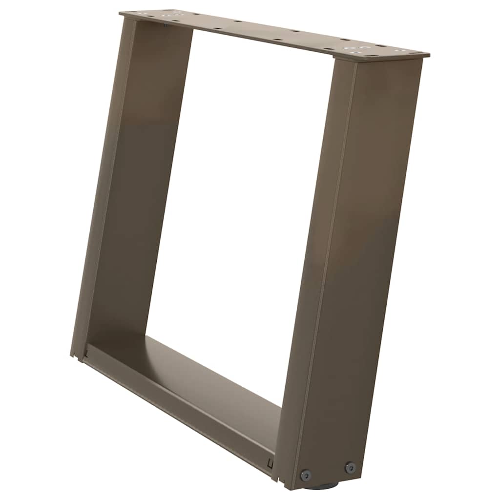 vidaXL Nogi do stolika kawowego w kształcie litery U 2 szt. Naturalna stal 60x(42-43) cm Stal