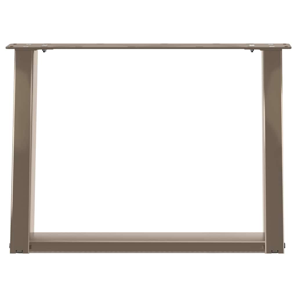 vidaXL Nogi do stolika kawowego w kształcie litery U 2 szt. Naturalna stal 60x(42-43) cm Stal