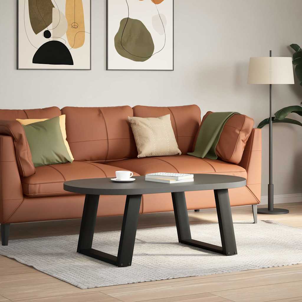 vidaXL Nogi do stolika kawowego w kształcie litery U 2 szt. Czarne 70x(42-43) cm Stal
