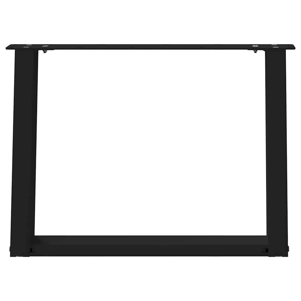 vidaXL Nogi do stolika kawowego w kształcie litery U 2 szt. Czarne 70x(42-43) cm Stal
