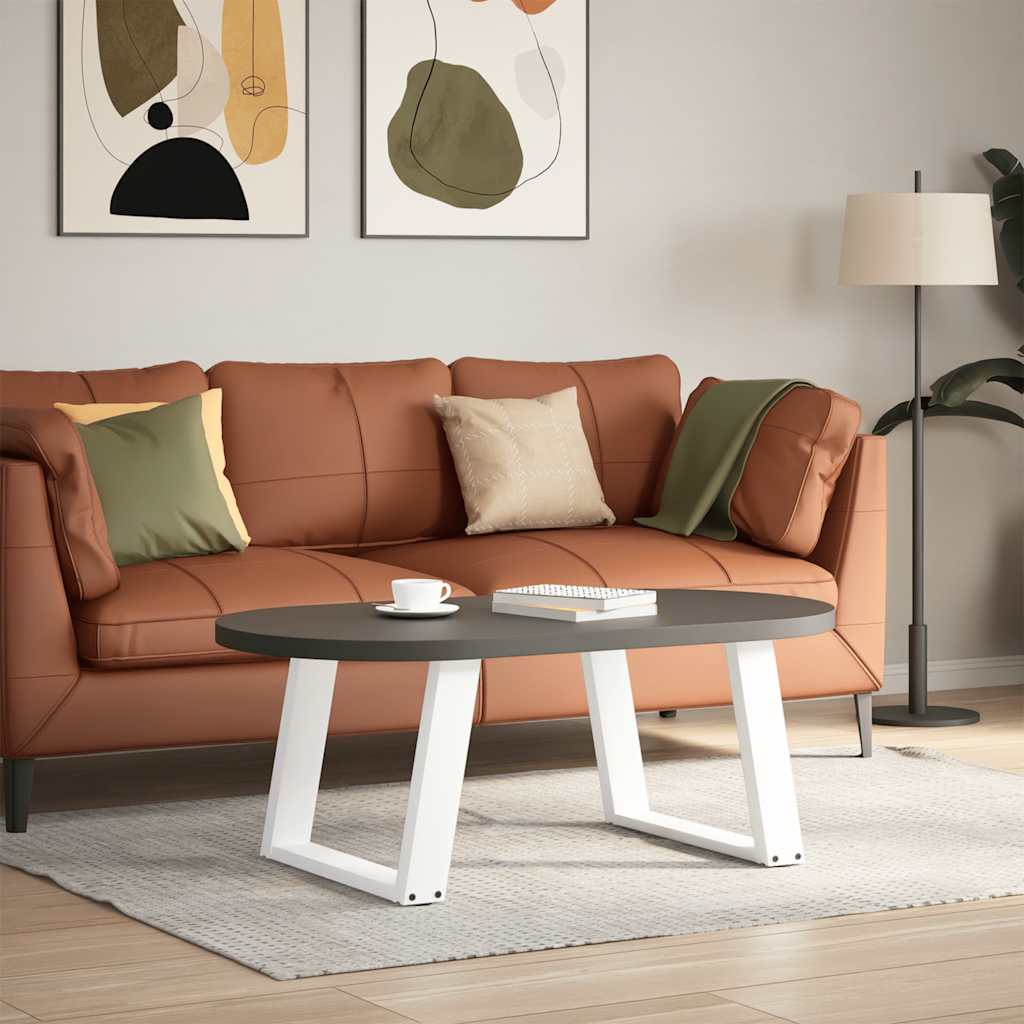 vidaXL Nogi do stolika kawowego w kształcie litery U 2 szt. Białe 70x(42-43) cm Stal