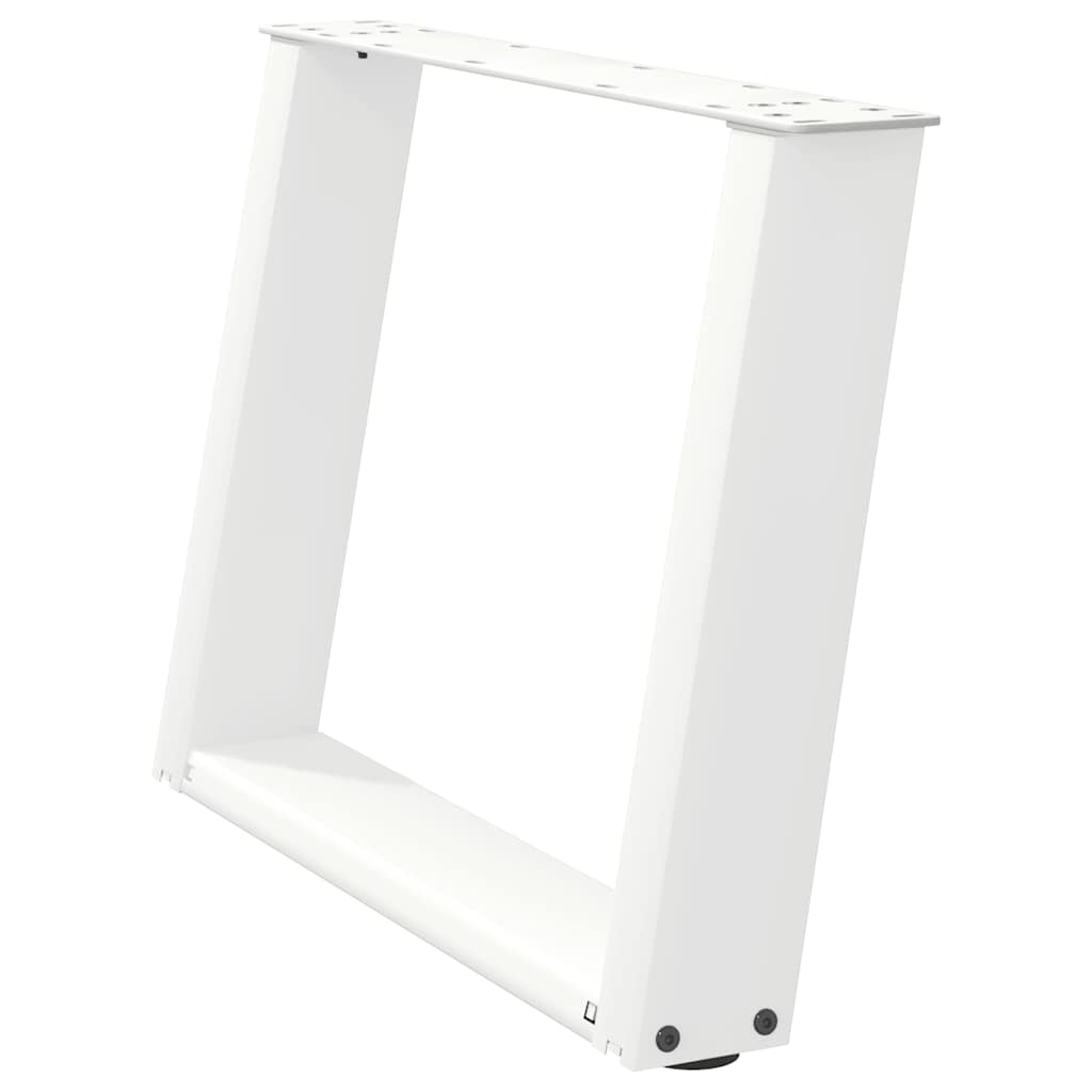 vidaXL Nogi do stolika kawowego w kształcie litery U 2 szt. Białe 70x(42-43) cm Stal