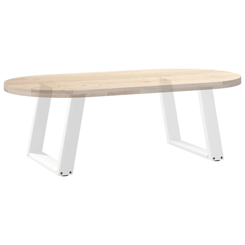 vidaXL Nogi do stolika kawowego w kształcie litery U 2 szt. Białe 70x(42-43) cm Stal