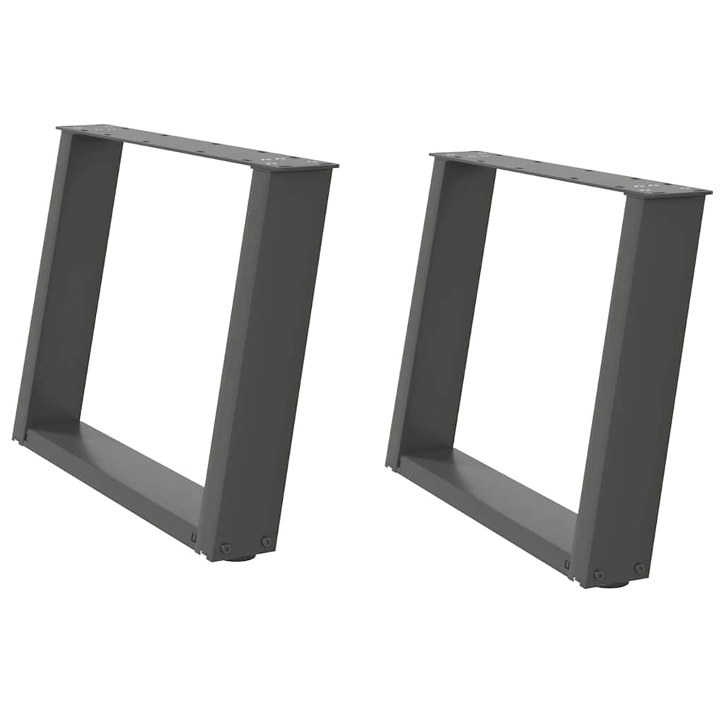 vidaXL Nogi do stolika kawowego w kształcie litery U 2 szt. Antracyt 70x(42-43) cm Stal
