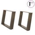 vidaXL Nogi do stolika kawowego w kształcie litery U 2 szt. Naturalna stal 70x(42-43) cm Stal