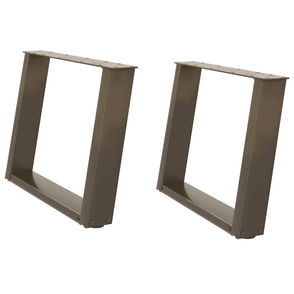 vidaXL Nogi do stolika kawowego w kształcie litery U 2 szt. Naturalna stal 70x(42-43) cm Stal