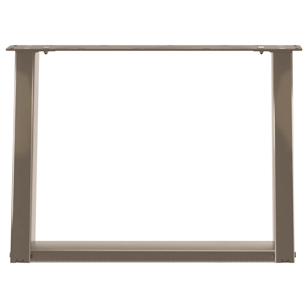 vidaXL Nogi do stolika kawowego w kształcie litery U 2 szt. Naturalna stal 70x(42-43) cm Stal