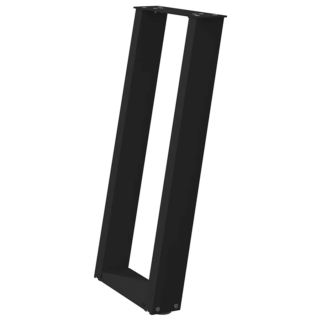 vidaXL Nogi do stołu konsolowego w kształcie litery U 2 szt. Czarne 28x(72-73) cm Stal