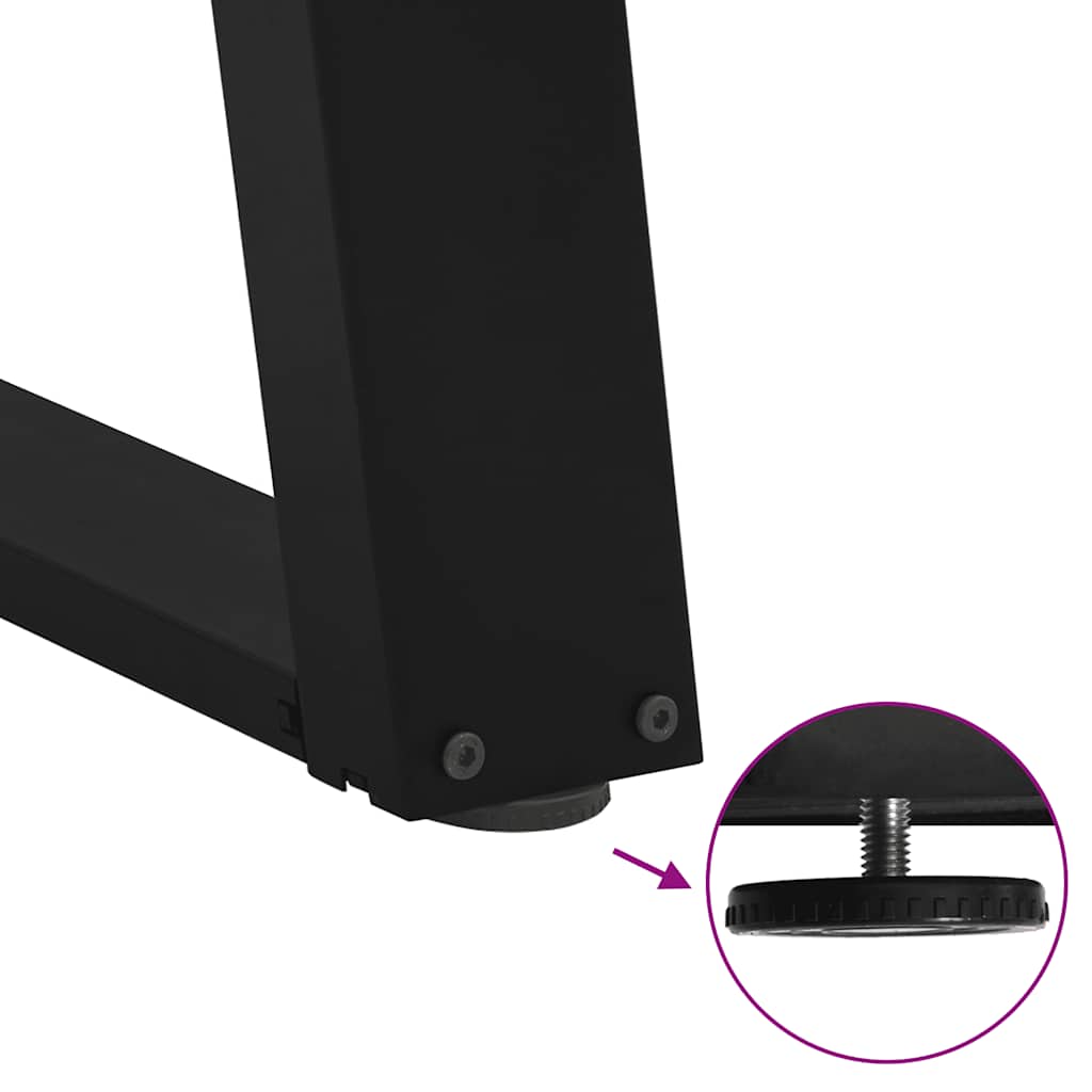 vidaXL Nogi do stołu konsolowego w kształcie litery U 2 szt. Czarne 28x(72-73) cm Stal
