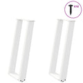 vidaXL Nogi do stołu konsolowego w kształcie litery U 2 szt. Białe 28x(72-73) cm Stal