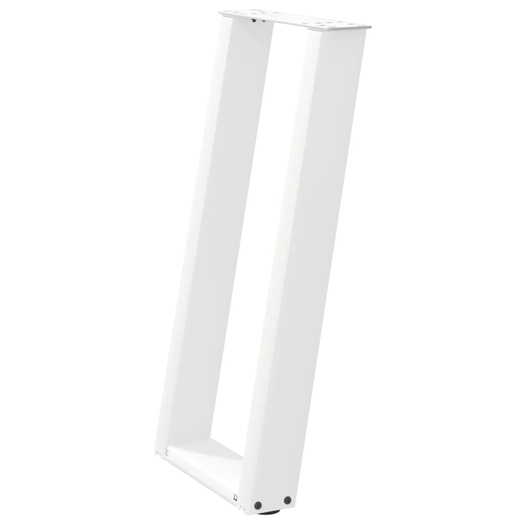 vidaXL Nogi do stołu konsolowego w kształcie litery U 2 szt. Białe 28x(72-73) cm Stal