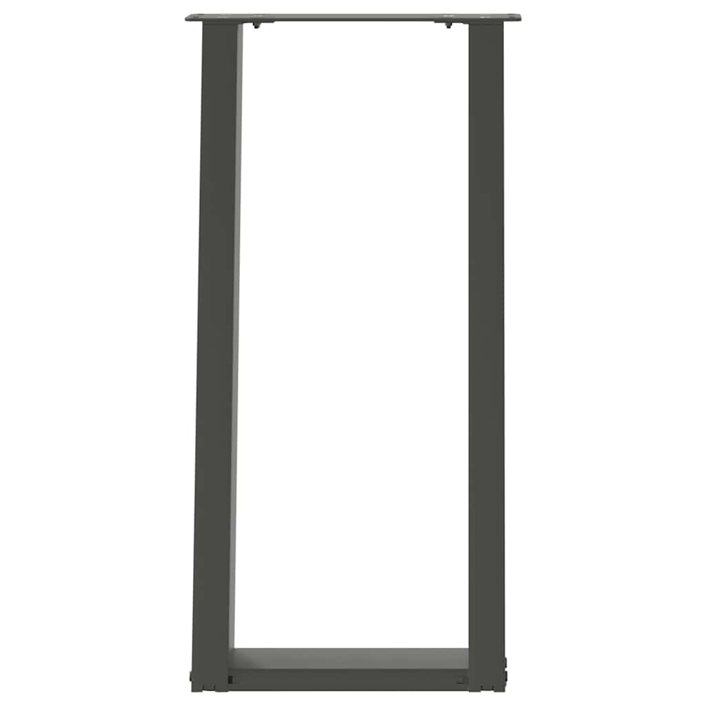 vidaXL Nogi do stołu konsolowego w kształcie litery U 2 szt. Antracyt 28x(72-73) cm Stal