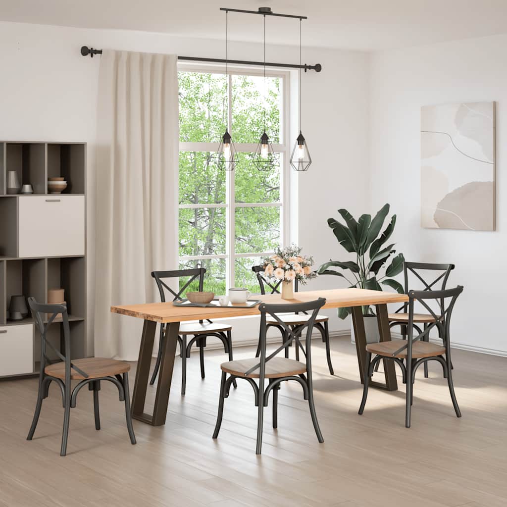 vidaXL Nogi do stołu konsolowego w kształcie litery U 2 szt. Naturalna stal 28x(72-73) cm Stal