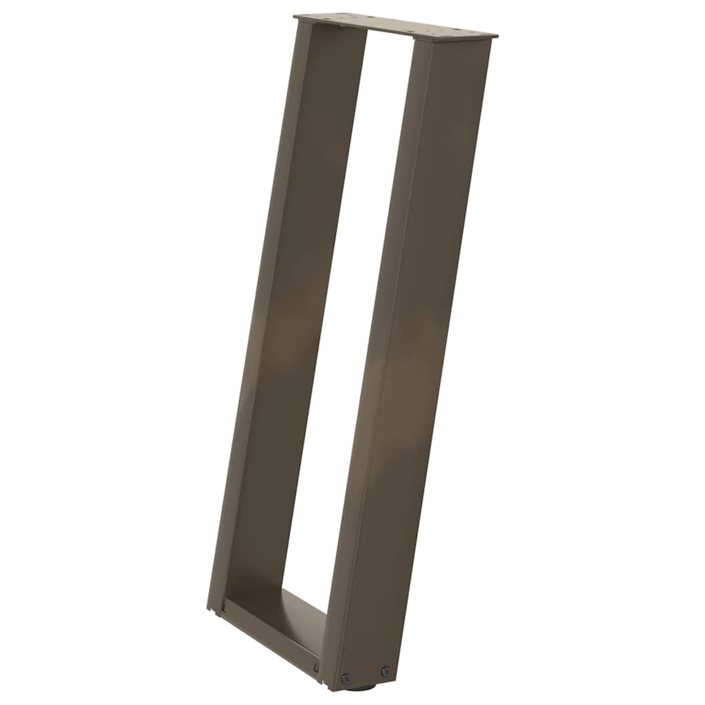 vidaXL Nogi do stołu konsolowego w kształcie litery U 2 szt. Naturalna stal 28x(72-73) cm Stal
