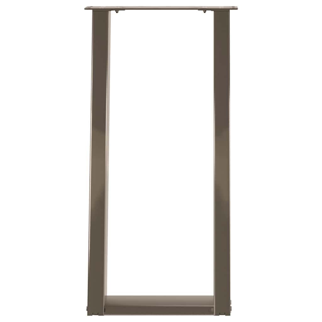 vidaXL Nogi do stołu konsolowego w kształcie litery U 2 szt. Naturalna stal 28x(72-73) cm Stal