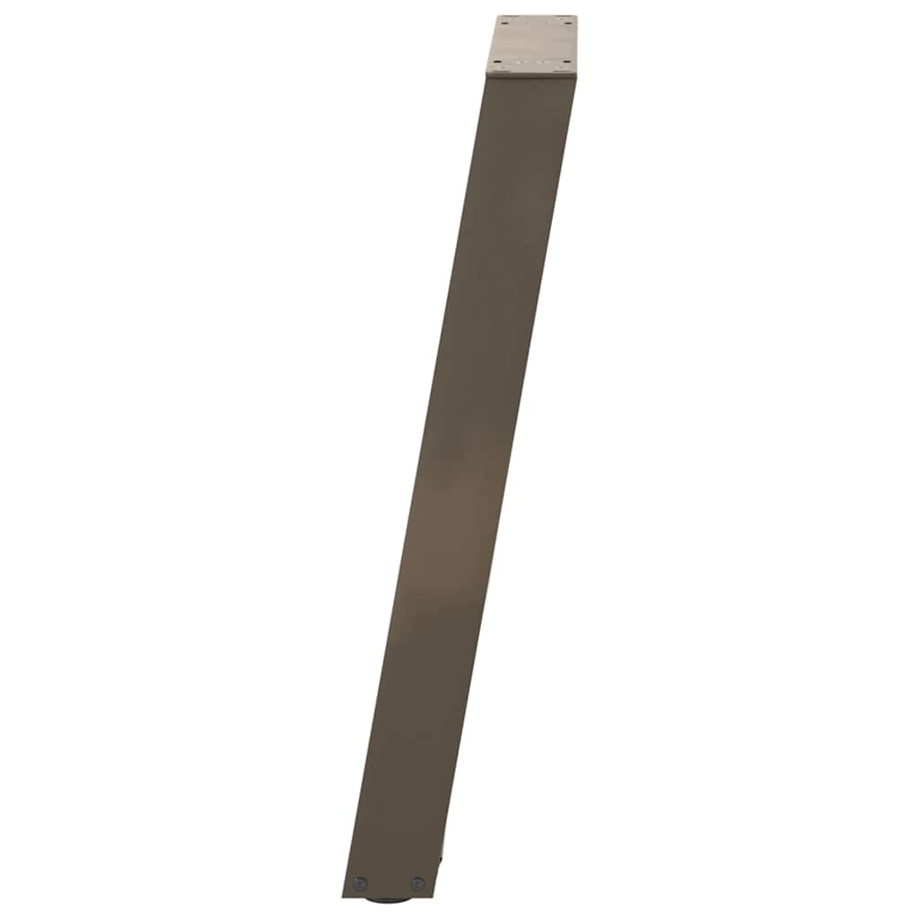 vidaXL Nogi do stołu konsolowego w kształcie litery U 2 szt. Naturalna stal 28x(72-73) cm Stal