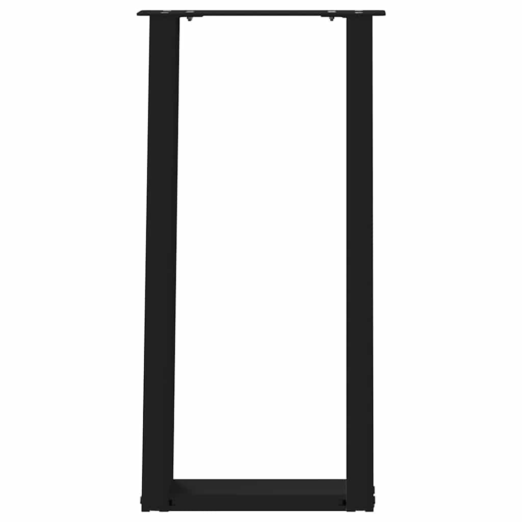 vidaXL Nogi do stołu konsolowego w kształcie litery U 2 szt. Czarne 38x(72-73) cm Stal