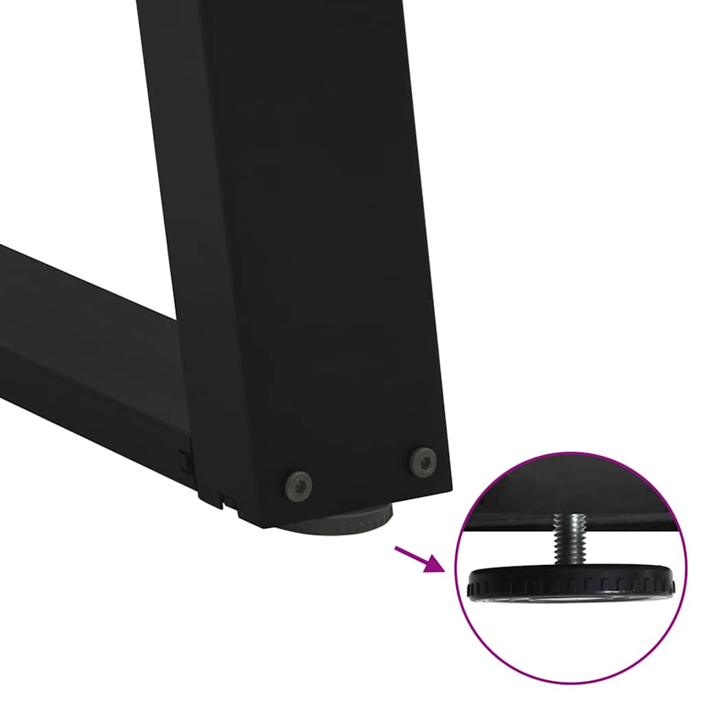 vidaXL Nogi do stołu konsolowego w kształcie litery U 2 szt. Czarne 38x(72-73) cm Stal
