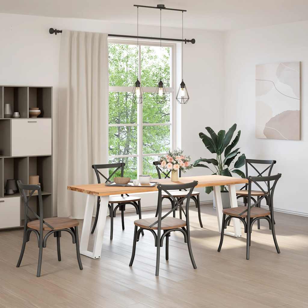 vidaXL Nogi do stołu konsolowego w kształcie litery U 2 szt. Białe 38x(72-73) cm Stal