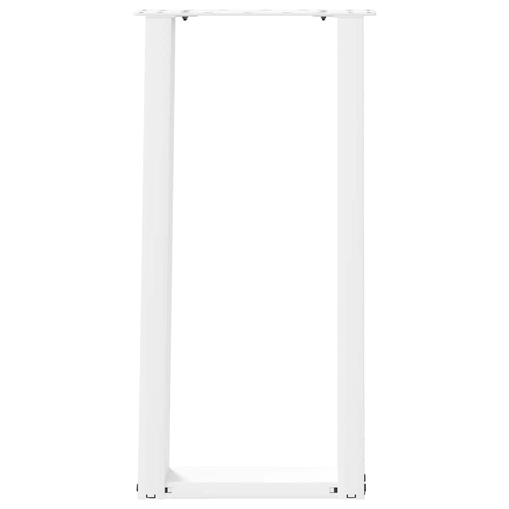 vidaXL Nogi do stołu konsolowego w kształcie litery U 2 szt. Białe 38x(72-73) cm Stal