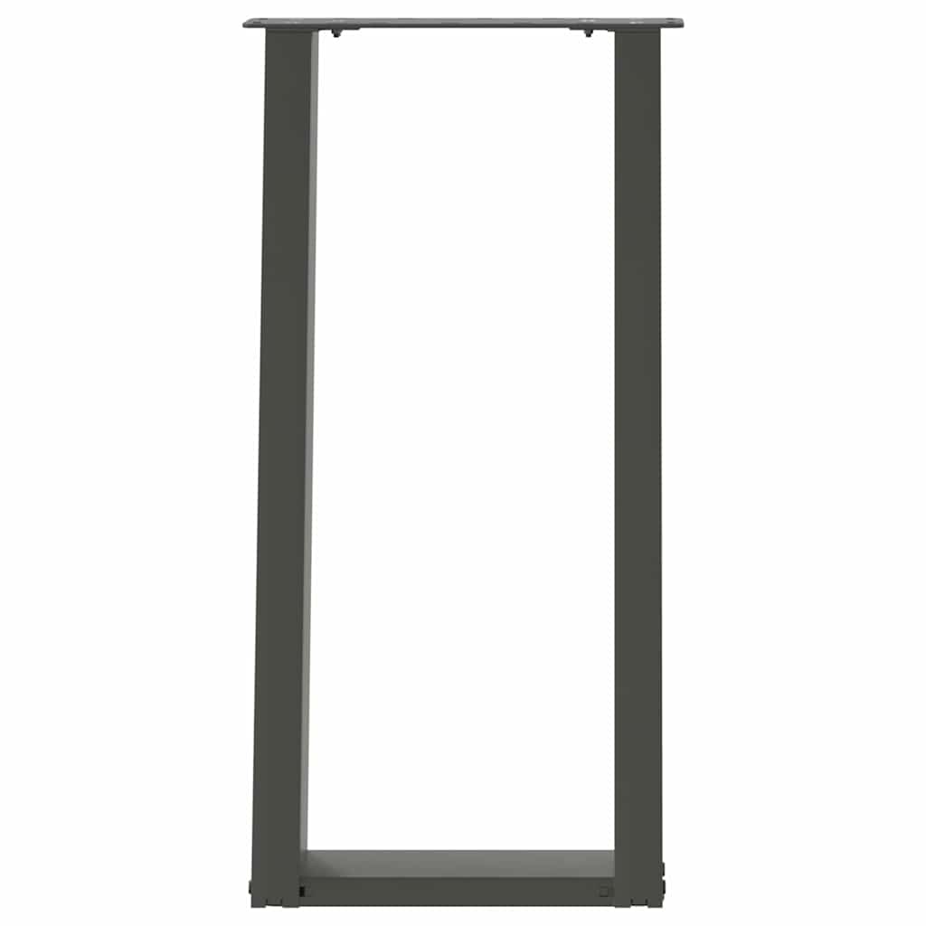 vidaXL Nogi do stołu konsolowego w kształcie litery U 2 szt. Antracyt 38x(72-73) cm Stal