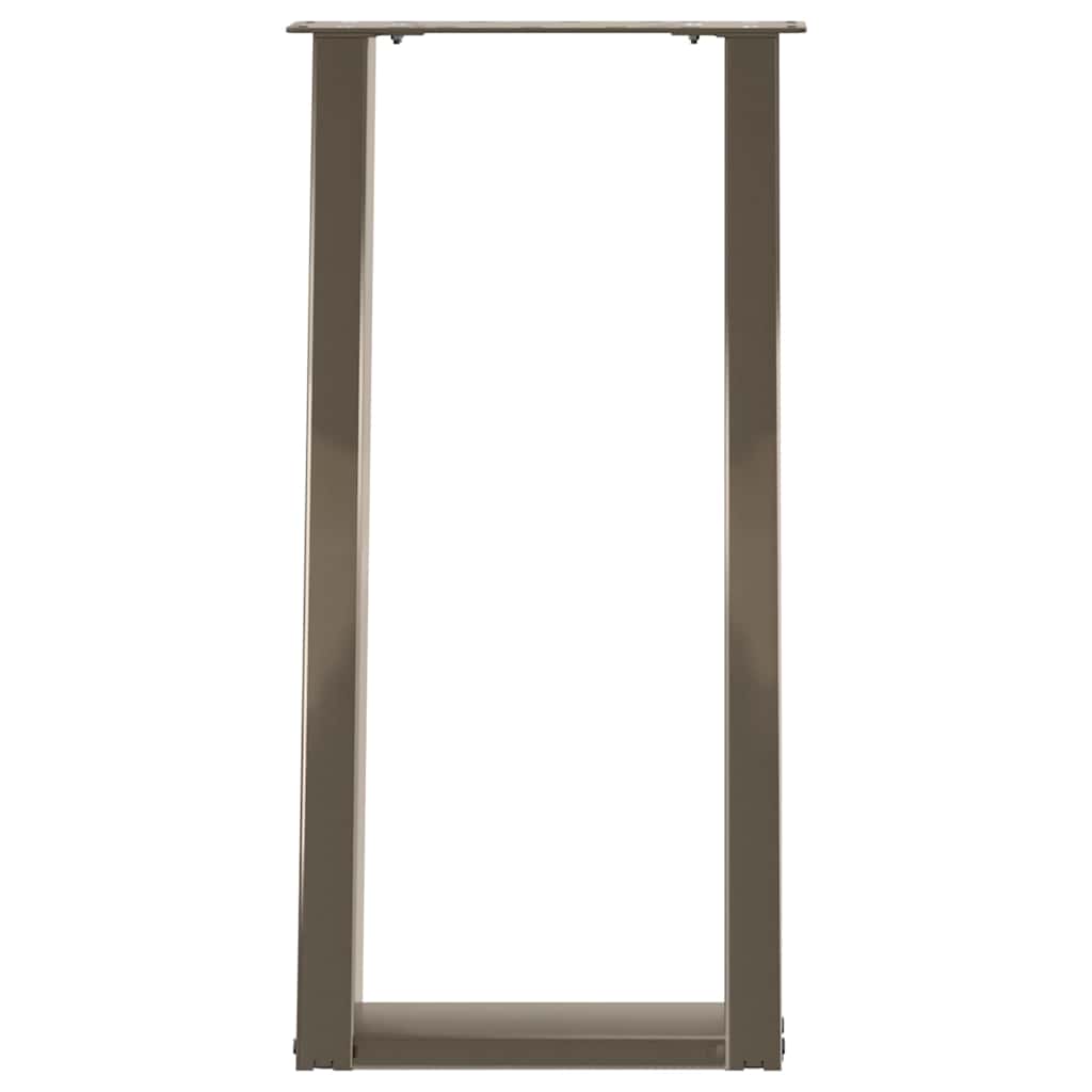 vidaXL Nogi do stołu konsolowego w kształcie litery U 2 szt. Naturalna stal 38x(72-73) cm Stal