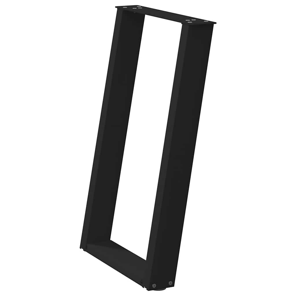 vidaXL Nogi do stołu jadalnego w kształcie litery U 2 szt. Czarne 50x(72-73) cm Stal